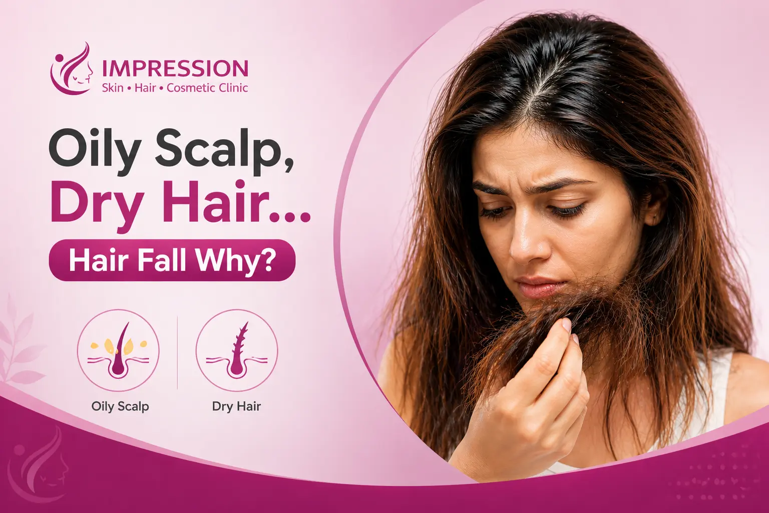oily scalp hair fall
